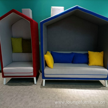 Leisure Fabric Office Sofa For open Working Space